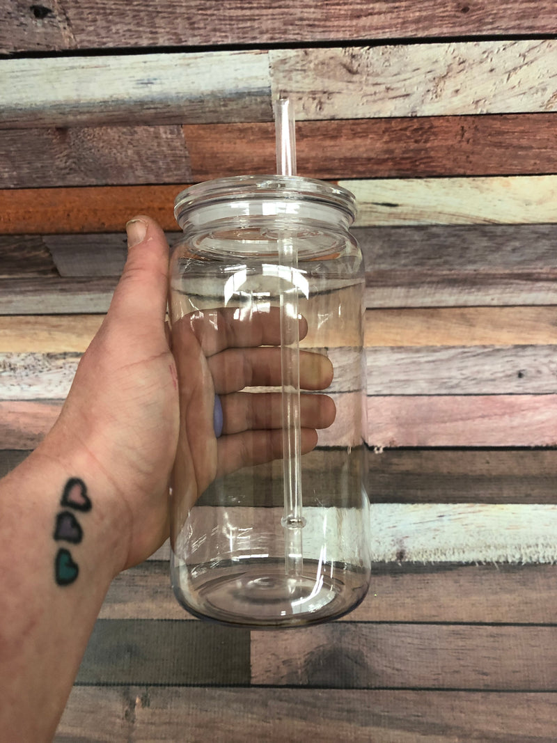 16oz Clear Cup-Clear Lid