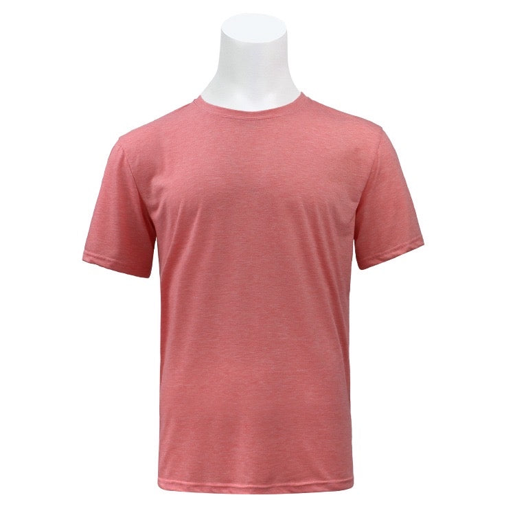 Polyester T-Shirt -Heather Pastel Coral
