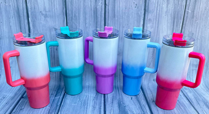 40oz Ombre Shimmer Sublimation Tumbler