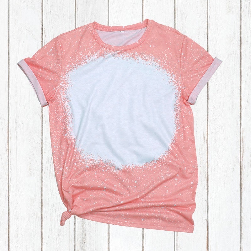 Polyester Bleach T-Shirt - Blush