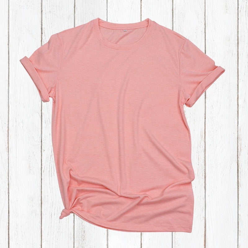 Polyester T-Shirt -Heather Salmon