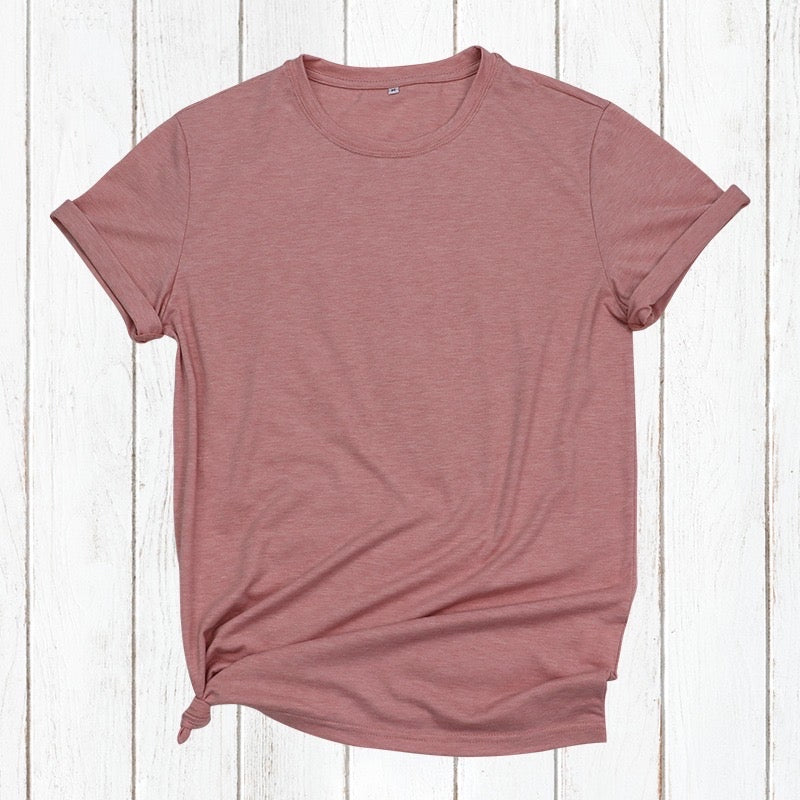 Polyester T-Shirt -Heather Mauve