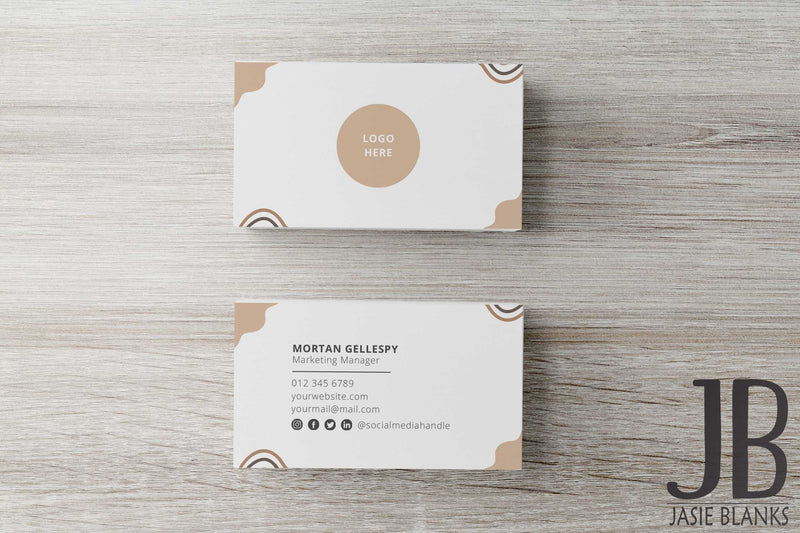 Beige Lines Business Card