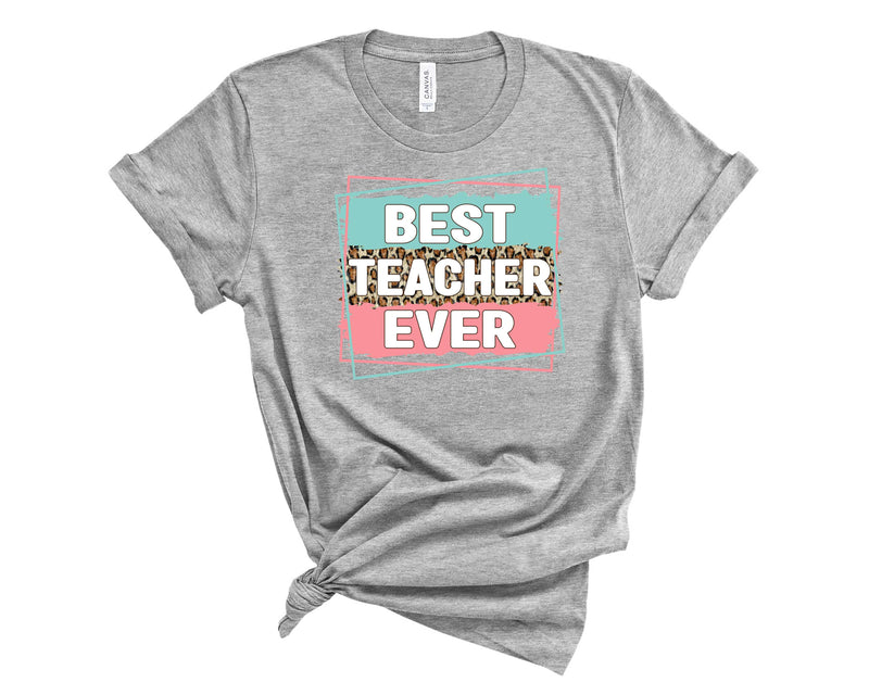 Best teacher Ever Retro Leopard - Graphic Tee