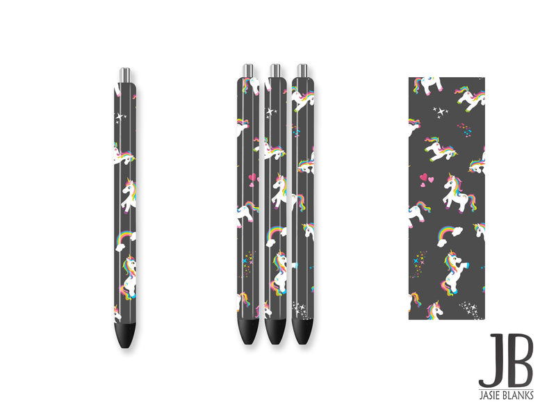 Pen Wrap-Black Unicorn