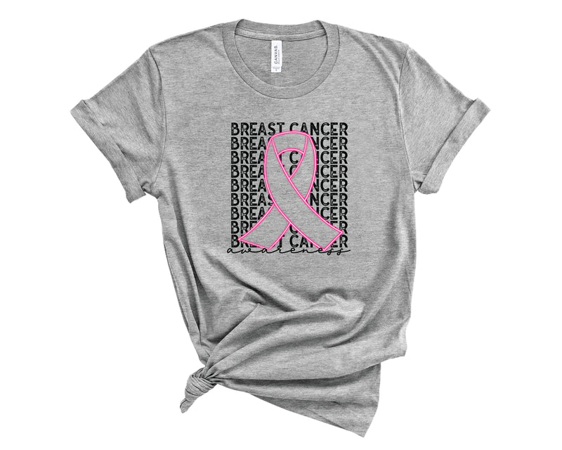 Breast Cancer Awareness Stacked Neon - Graphic Tee