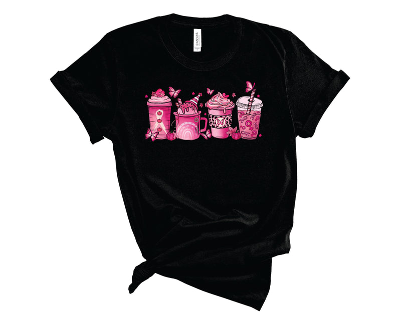 Breast Cancer Coffee Stethoscope - Graphic Tee