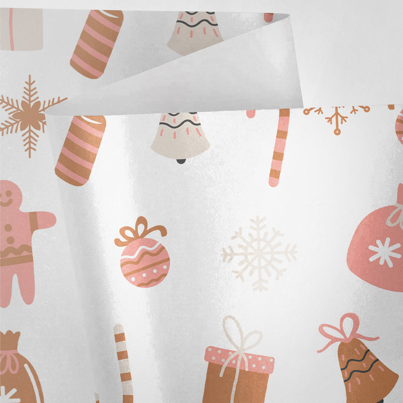 White Candies and Presents Wrapping Paper