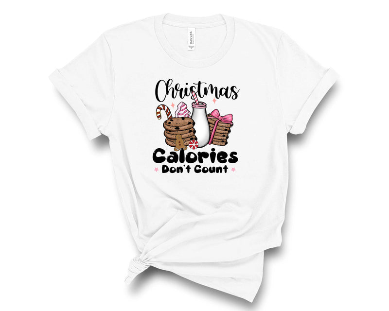 Christmas Calories Don't Count Pink Tree Cake- Transfer