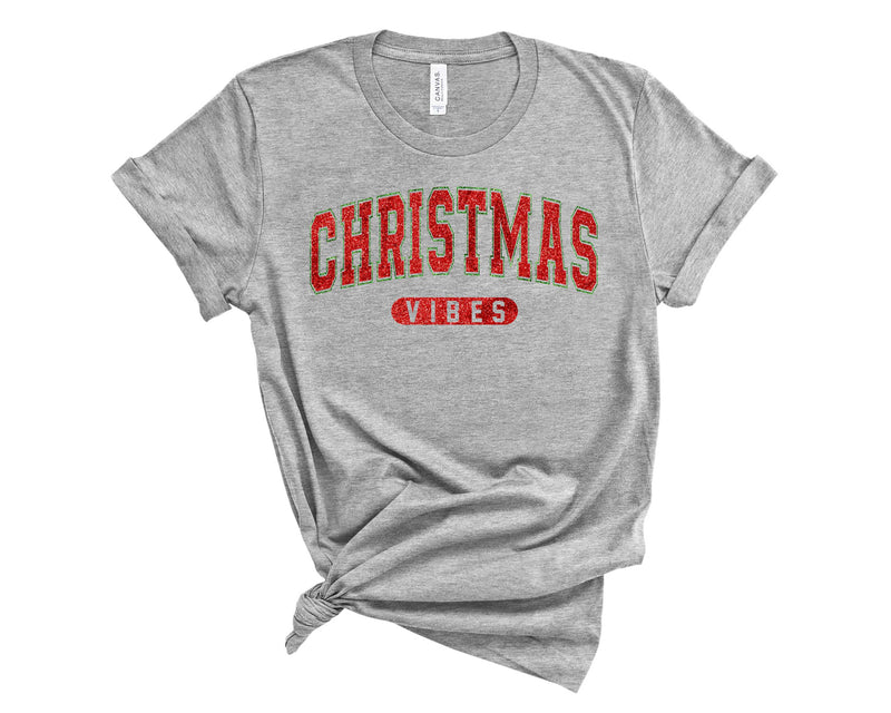 Christmas Vibes Glitter - Graphic Tee