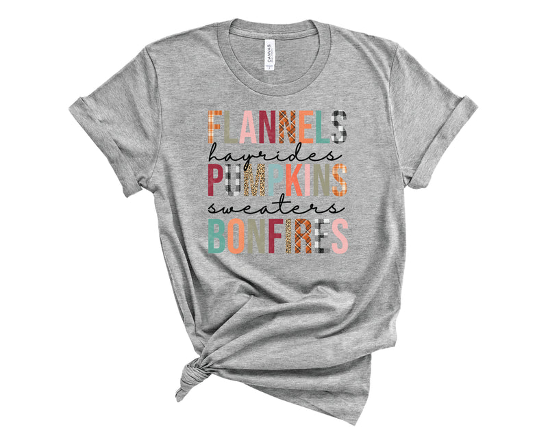 Doodle Flannels & Bonfires - Graphic Tee