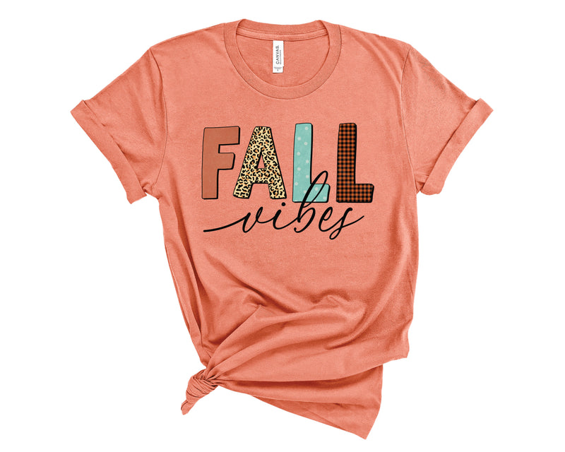 Fall Vibes Plaid - Graphic Tee