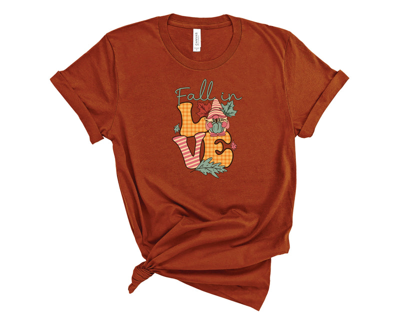 Fall in Love Gnome - Graphic Tee