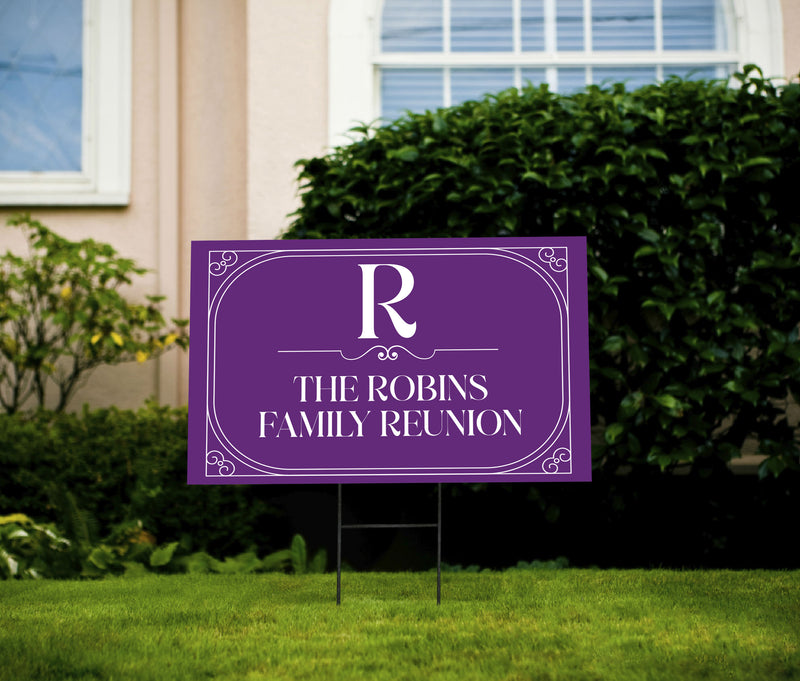 Customizable Family Reunion Yard Sign