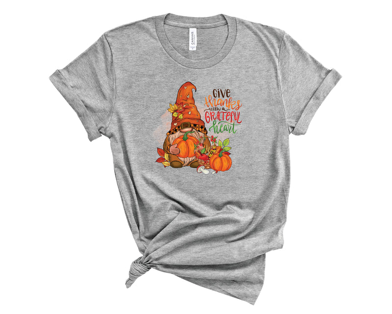Give Thanks Gnome - Graphic Tee