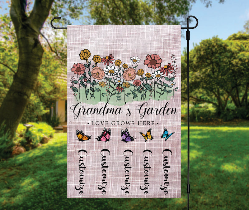 Grandma's Garden Custom Garden Flag