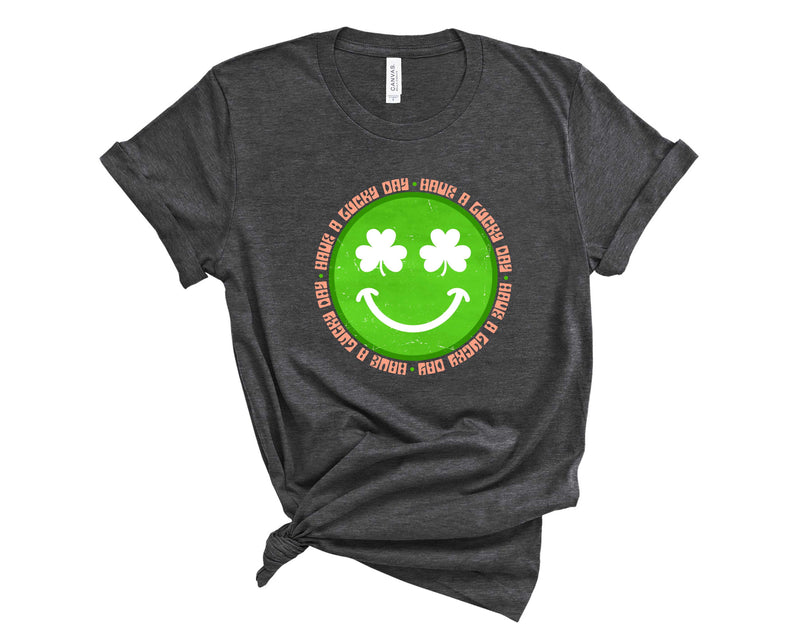 Have A Lucky Day- Green Smiley - Transfer