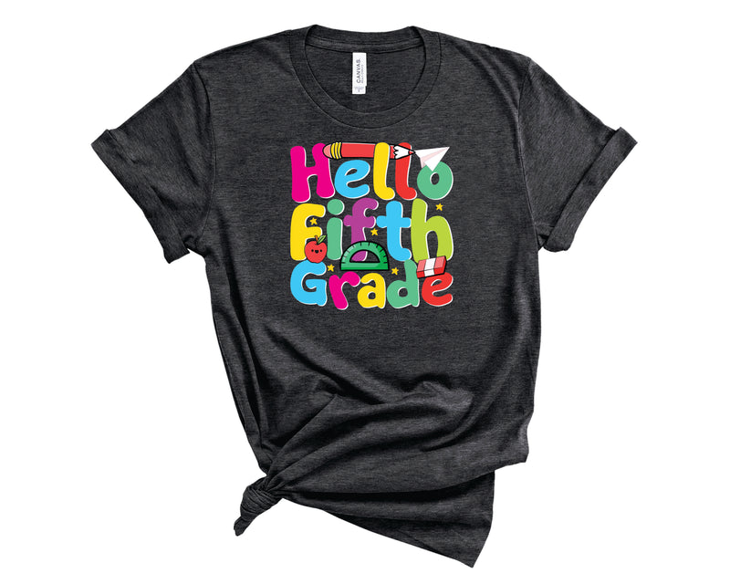 Hello 5th Grade Colorful - Transfer