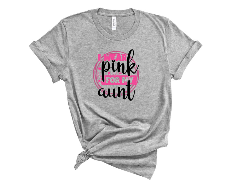 I Wear Pink For My Aunt Circle-Transfer