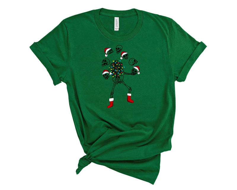 Juggling Santa Skeleton - Graphic Tee