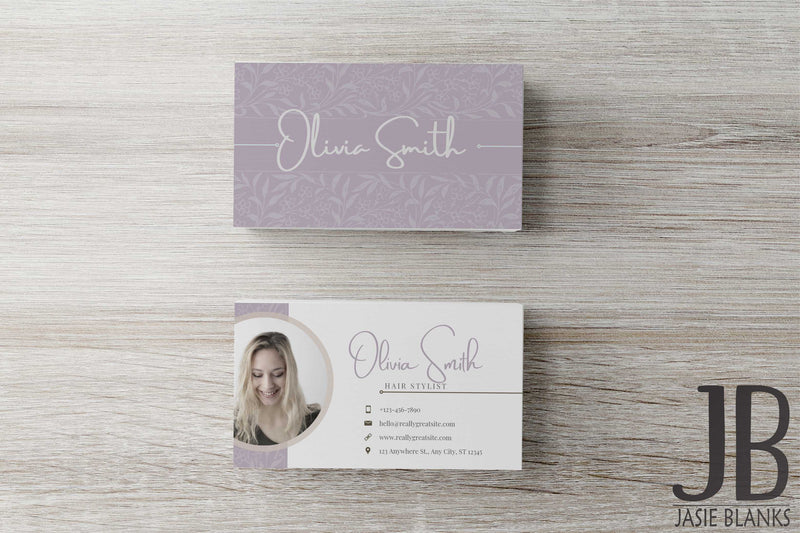 Lavender Floral Business Card