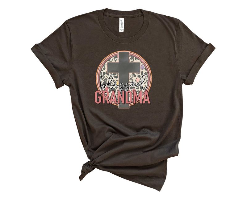 Leopard Cross Blessed Grandma - Transfer