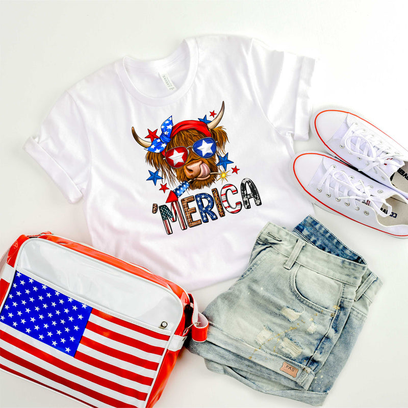 Merica Cow - Graphic Tee