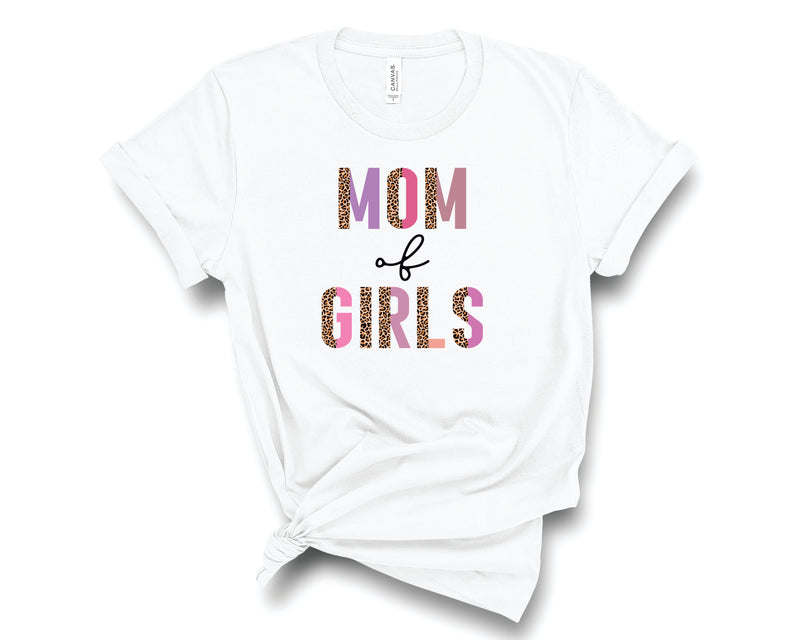 Mom Of Girls Half Leopard Pink - Transfer