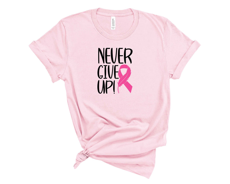 Never Give Up- Feather Ribbon-Transfer