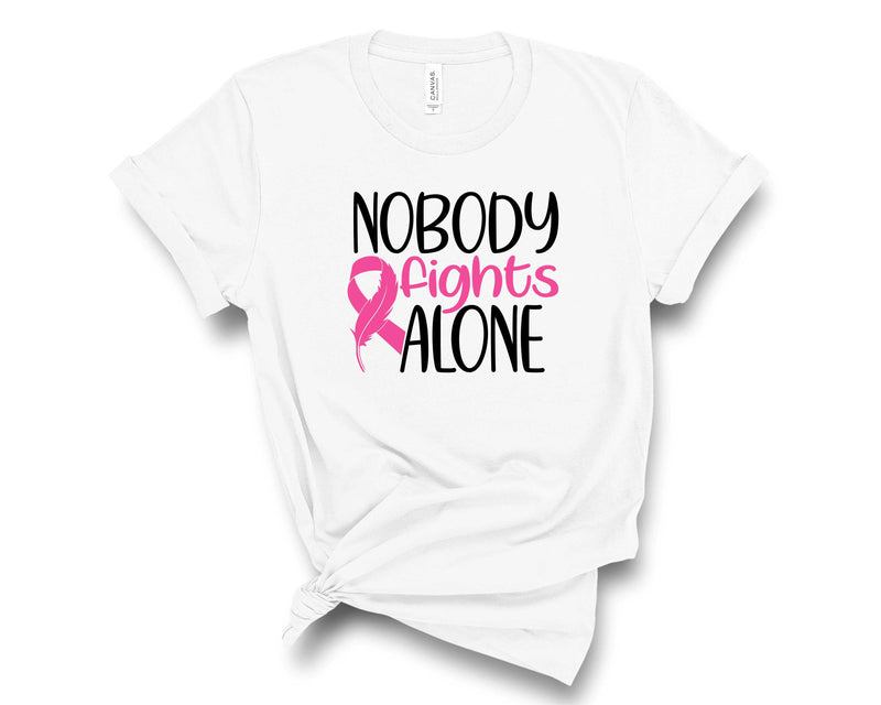 Nobody Fights Alone- Feather Ribbon-Transfer