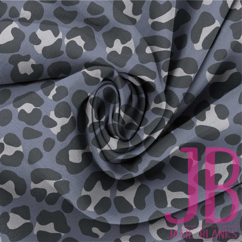 Pastel Leopard (Blue) Fabric