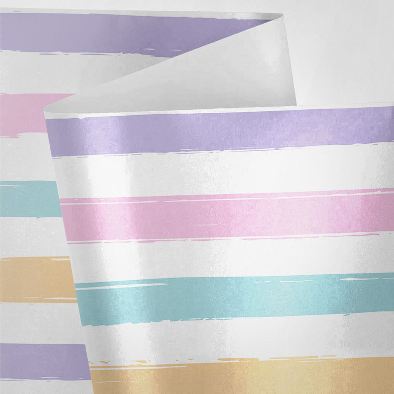 Pastel Rainbow Stripes Wrapping Paper