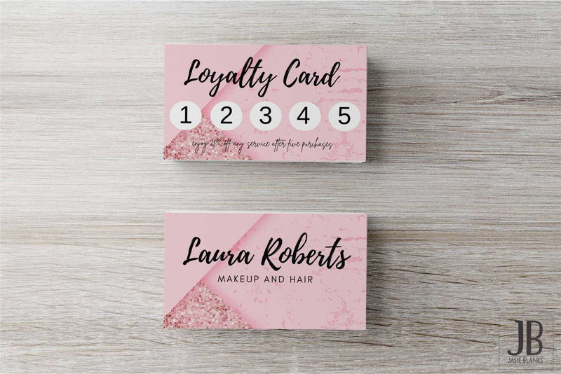 Pink Sparkle Loyalty Card