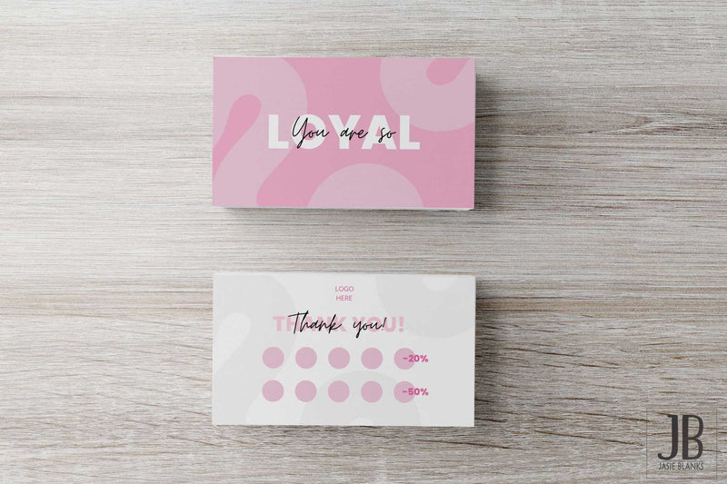 Pink Swirl Loyalty Card