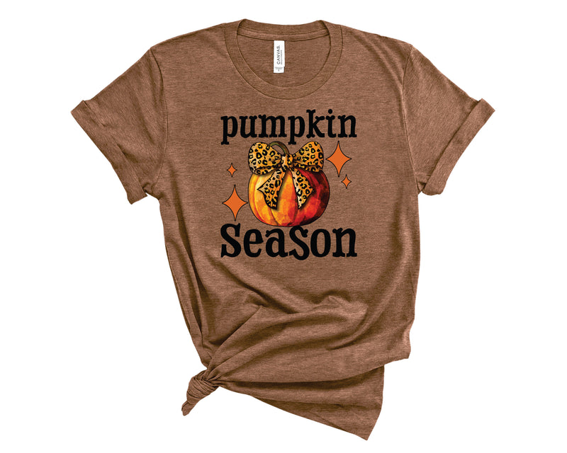 Pumpkin Season Leopard Bow - Transfer