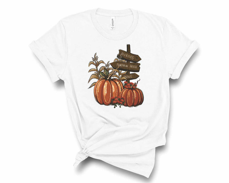 Pumpkin With Sign - Graphic Tee