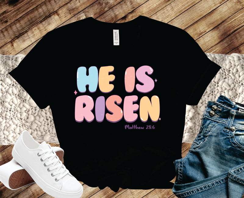 Retro Pastel He Is Risen - Transfer