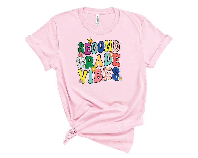 Retro Second Grade Vibes Colorful - Transfer