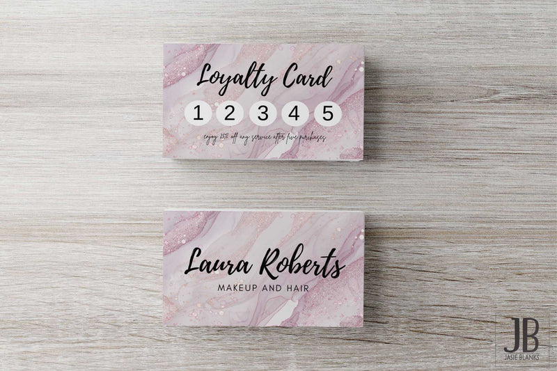 Rose Gold Marble Loyalty Card