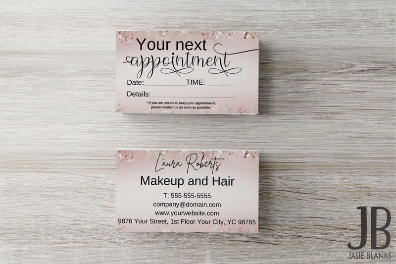 Rose Gold Appointment Card