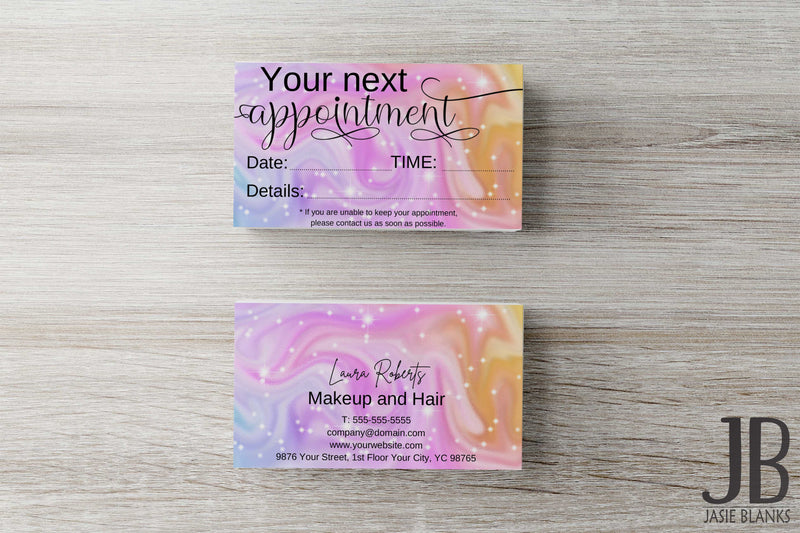 Sunset Swirl Appointment Card