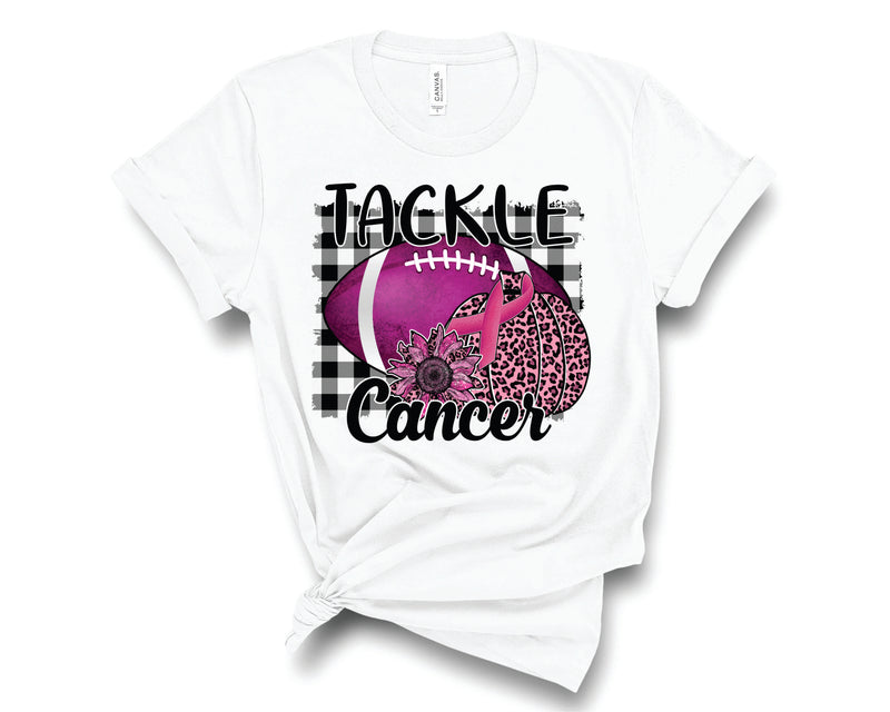 Tackle Cancer Buffalo Plaid - Graphic Tee