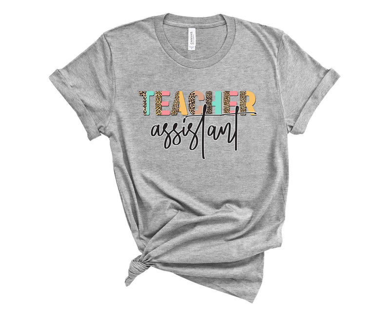 Teacher Assistant Leopard- Graphic Tee