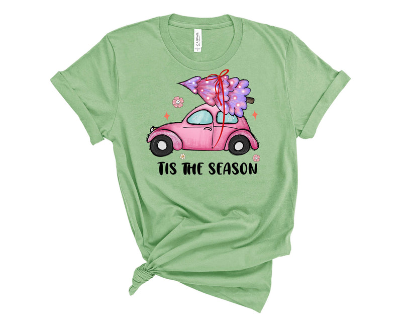 Tis The Season Pink Car - Transfer