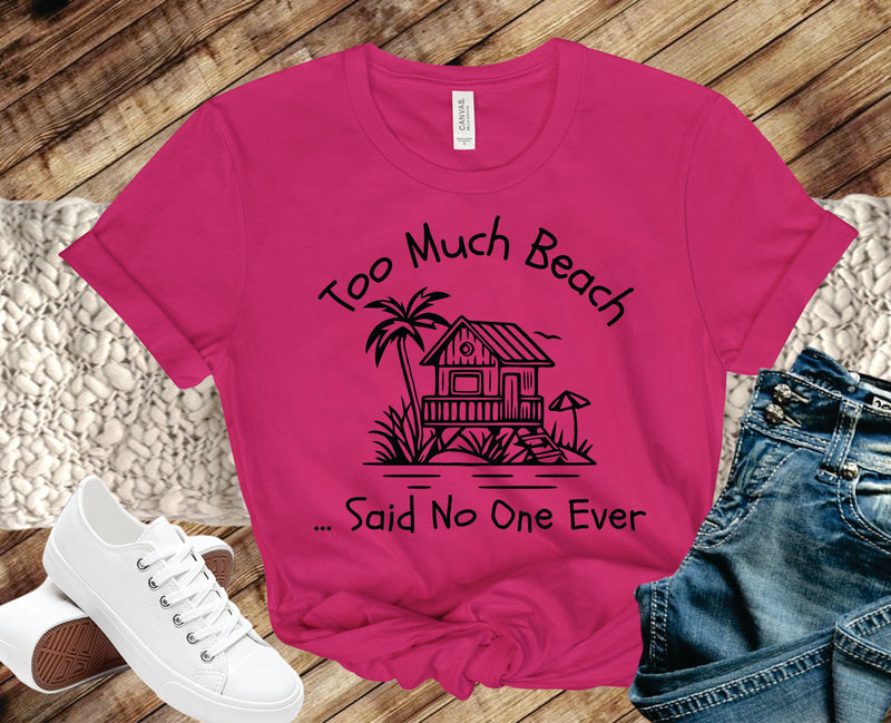 Too Much Beach Said No One Ever- Transfer