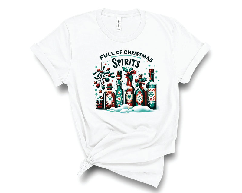 Vintage Full Of Christmas Spirits - Graphic Tee