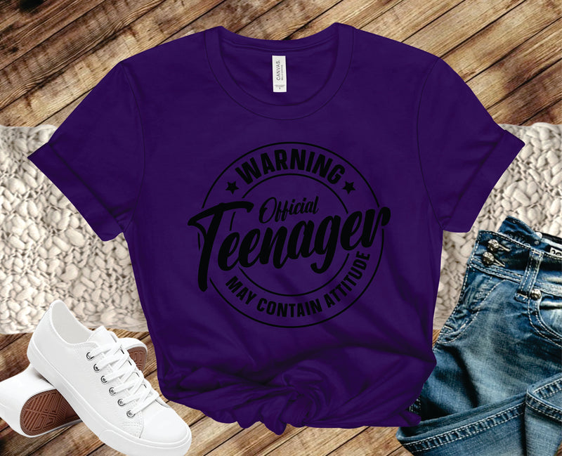 Warning Official Teenager Badge - Transfer