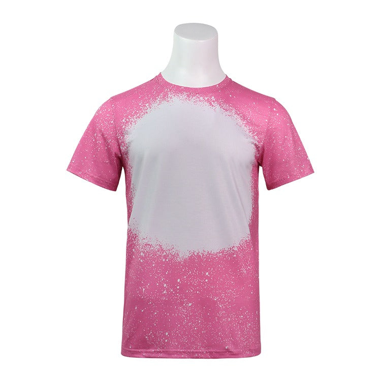 Polyester Bleach T-Shirt - Soft Pink