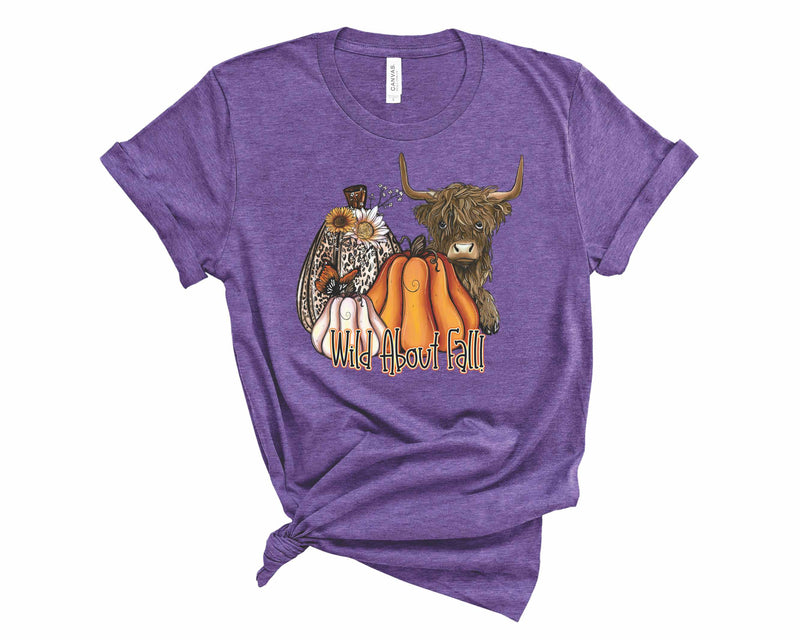 Wild About Fall-Highland Cow - Graphic Tee