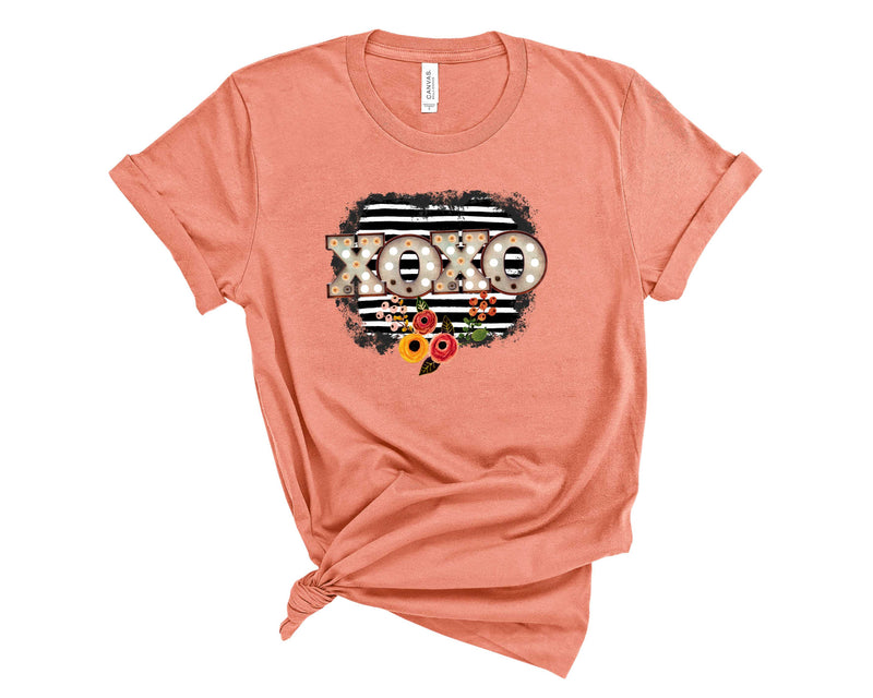 XOXO Floral Stripes - Transfer